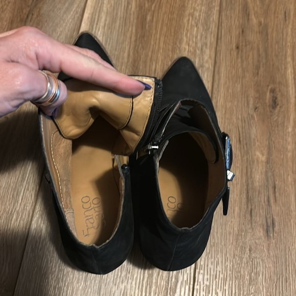 Franco Sarto Granton Booties Suede Black with buckles. Woman’s size 8 - Picture 6 of 6